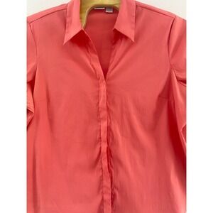 Giorgio Fiorlini 26/28W Blouse‎ Top 3/4 Sleeve Button Front Career